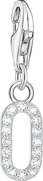 Thomas Sabo Charm-Anhänger Zahl 0 mit weissen Steinen Silber (925er Silber)