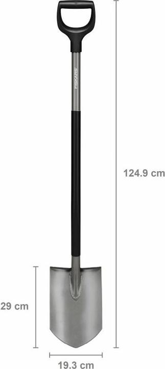 Actual product image Magni Ergonomic gardener's spade Fiskars pointed length 125 cm, D-handle