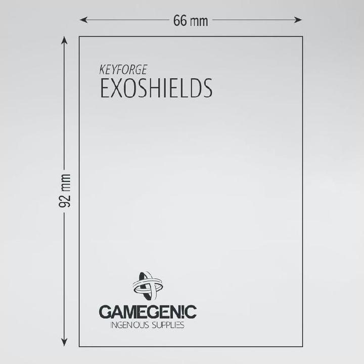 Image du produit Gamegenic GGS10069 - PRIME KeyForge Exoshields 66 x 92 mm - Transparent (40 pochettes)