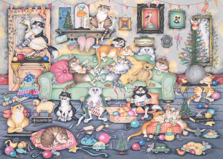 Productafbeelding Ravensburger Crazy Cats Christmas Crackers (1000 onderdelen)