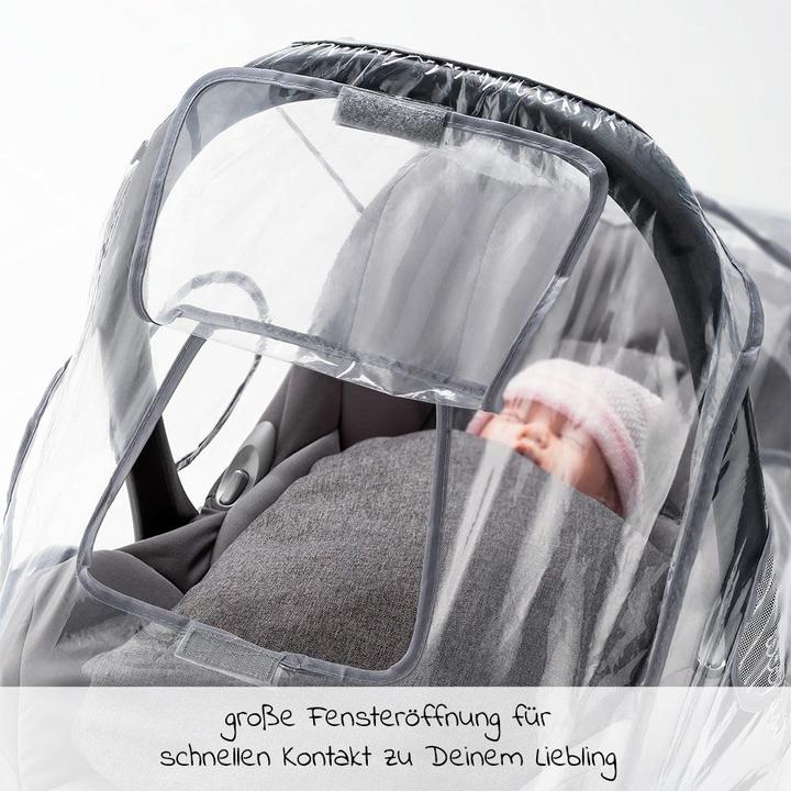 Image du produit Zamboo Housse de pluie et moustiquaire pour siège auto pour bébé Housse de pluie universelle pour siège
