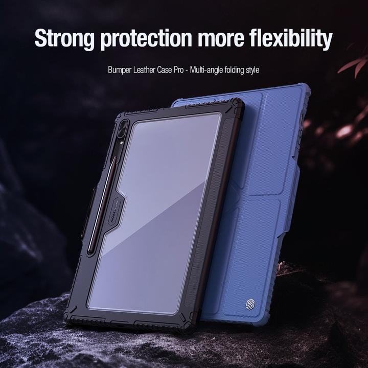 Produktbild Nillkin Bumper Leather Case Pro Hülle für Samsung Galaxy Tab S9 Ultra – Schwarz (Samsung Galaxy Tab S10 Ultra)