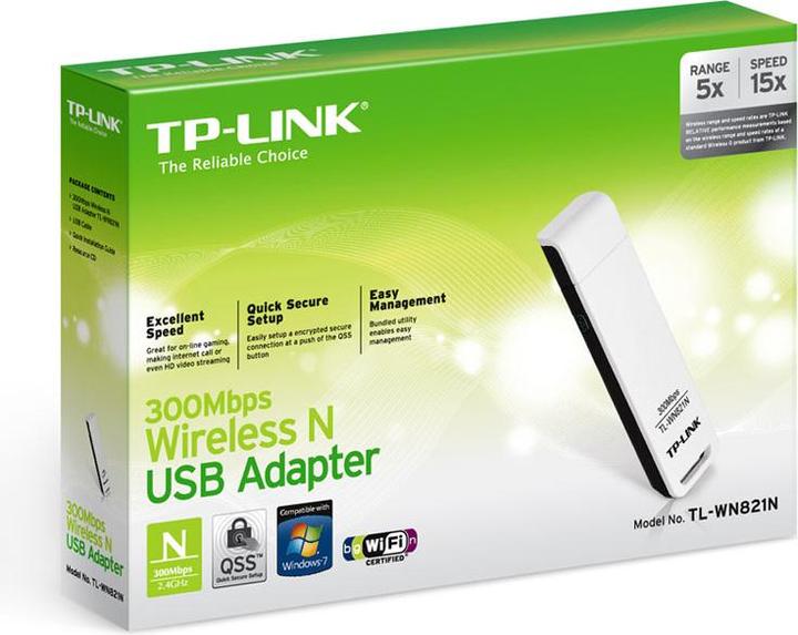 Immagine prodotto TP-Link Adattatore USB wireless N 300M TL-WN821N (USB)