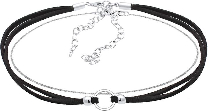 Produktbild Elli Choker (925er Sterling Silber, Kunstleder, No Stein, 32 cm)