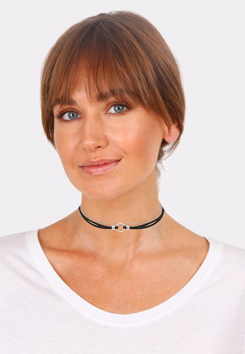 Produktbild Elli Choker (925er Sterling Silber, Kunstleder, No Stein, 32 cm)