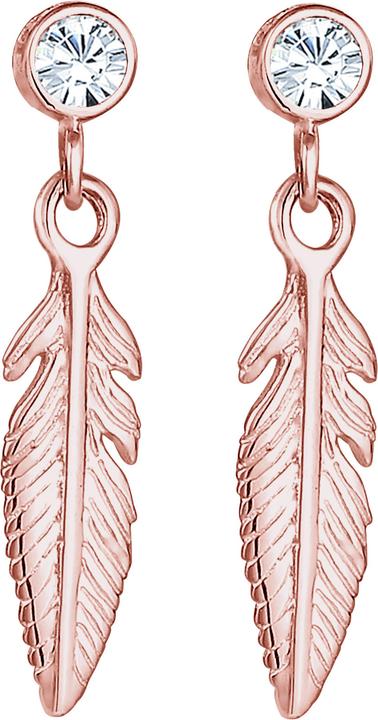 Immagine prodotto Elli Orecchini Piuma Boho Hippie Cristalli Argento (Cristallo di vetro, Argento 925)