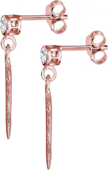Immagine prodotto Elli Orecchini Piuma Boho Hippie Cristalli Argento (Cristallo di vetro, Argento 925)