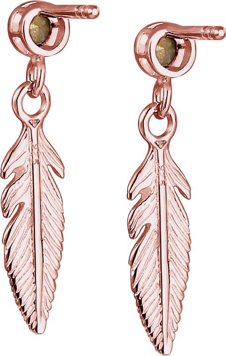 Immagine prodotto Elli Orecchini Piuma Boho Hippie Cristalli Argento (Cristallo di vetro, Argento 925)