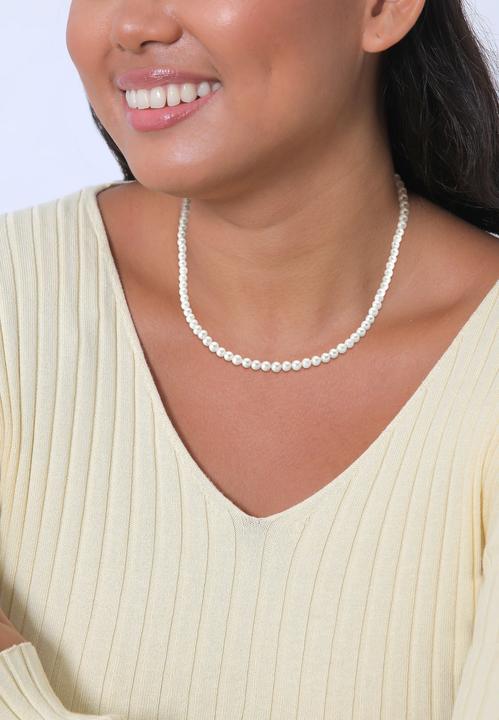 Immagine prodotto Elli Collana di perle con nucleo di conchiglia in argento 925 (Acciaio inossidabile, Nessuna perla, Argento 925, Perle di conchiglia, 42 cm)