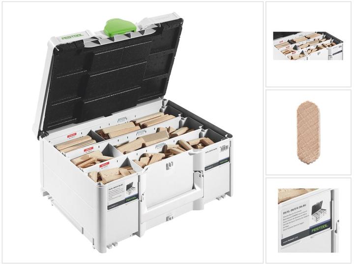 Image du produit Festool Tenons Domino XL en hêtre DS/XL D8/D10 306 BU (306 pcs)