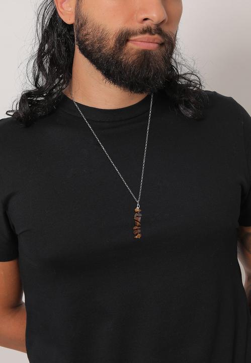 Immagine prodotto Kuzzoi Collana di pietre preziose (Argento 925, Occhio di tigre)