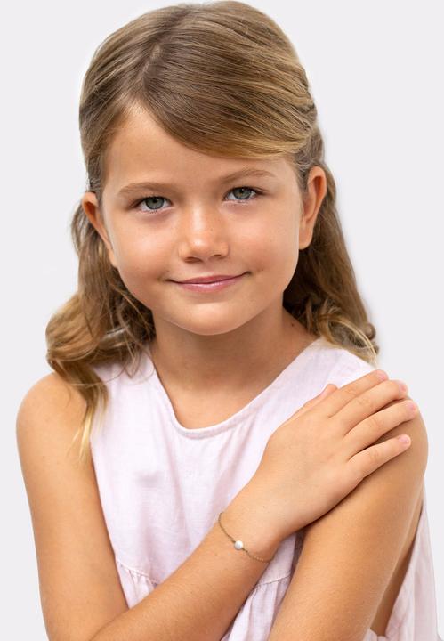 Produktbild Elli Armband Kids Muschelkernperle Silber 925 (14 cm, 925er Sterling Silber, Muschelkernperlen, No Stein)