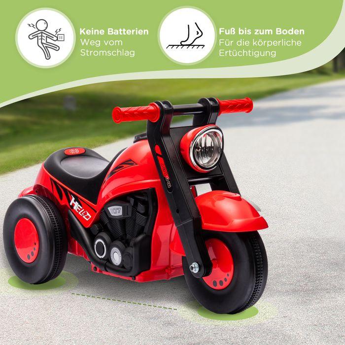 Produktbild Swisshandel24 Kinder Motorrad Rutschauto mit Musik, 1,5V, mit Seifenblasen, 2-5 Jahre, rot