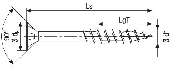 Actual product image Spax Chipboard screws (100 Screws per piece)