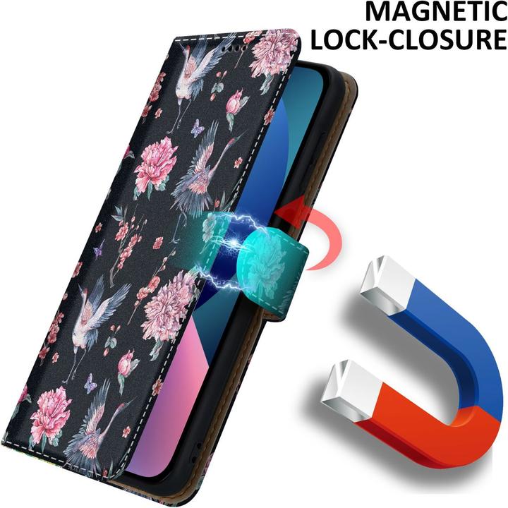 Actual product image Cadorabo Case for Apple iPhone 14 in Book Print Style (Apple iPhone 14)