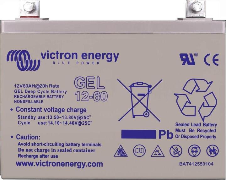 Produktbild Victron Energy 12V/60Ah GEL Deep Cycle Batterie (12 V, 60 Ah)