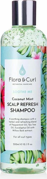 Produktbild Flora & Curl SOOTHE ME coconut mint scalp refresh shampoo 300 ml (300 ml, Flüssiges Shampoo)