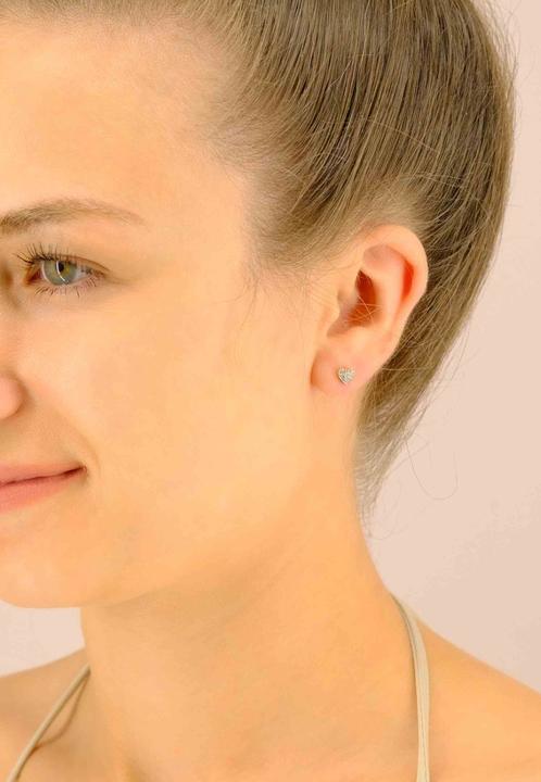 Image du produit Muau Boucles d'oreilles en forme de coeur (Or jaune 750/18K)