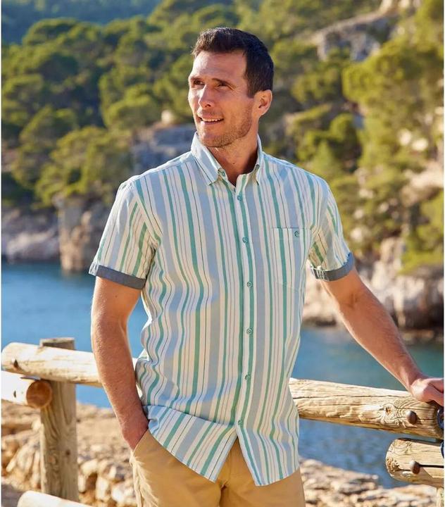 Immagine prodotto Atlas For Men Camicia da uomo in popeline a righe (L)