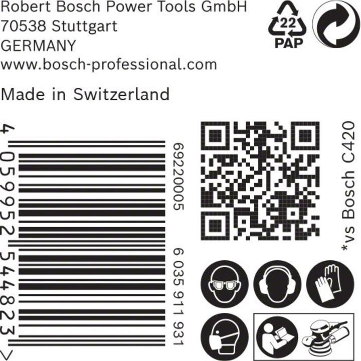 Produktbild Bosch Professional Zubehör EXPERT C470 Schleifpapier Mehrloch für Exzenterschleifer, 150 mm, G 320, 50-tlg. (320)