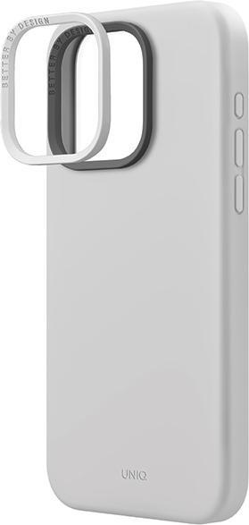 Actual product image Uniq etui Lino Hue iPhone 15 Pro Max 6.7" Magclick Charging jasnoszary/chalk grey (Apple iPhone 15 Pro Max)