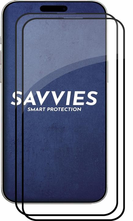 Image du produit Savvies Protection d'écran intégrale Verre de protection blindé (2 pièce(s), Apple iPhone 16 Pro Max)