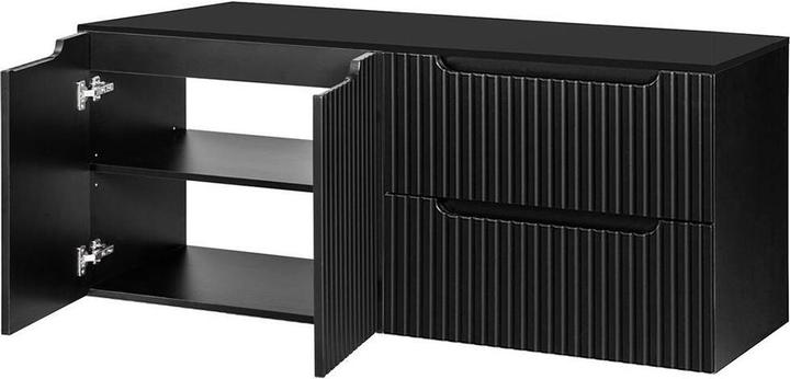 Produktbild En.Casa Waschtisch Skelbolu 160x60x40 cm Schwarz