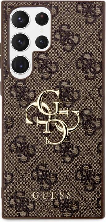 Actual product image Guess PU 4G Metal Logo Case- brown (Samsung Galaxy S24 Ultra)