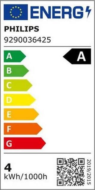Etichetta energetica Philips LED classico (E27, 4 W, 840 lm, 1 x, A)