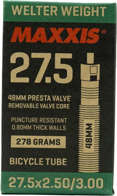 Actual product image Maxxis Welter Weight Tubular 27.5x2.5/3.0" (Presta (SV), 27.5", 48 mm)