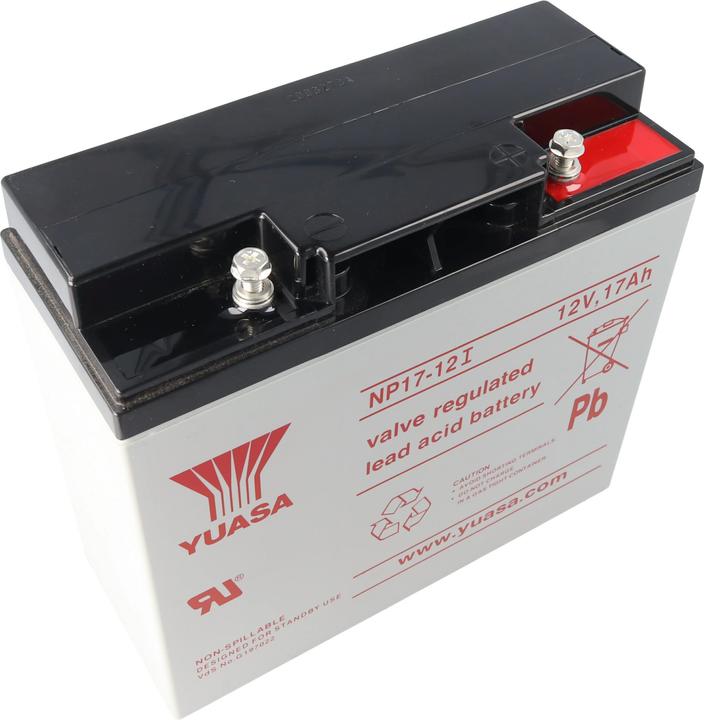 Image du produit Yuasa Akku NP17-12I mit M5 Schraubanschluss am Plus- und Minuspol (12 V, 17 Ah, 500 A)