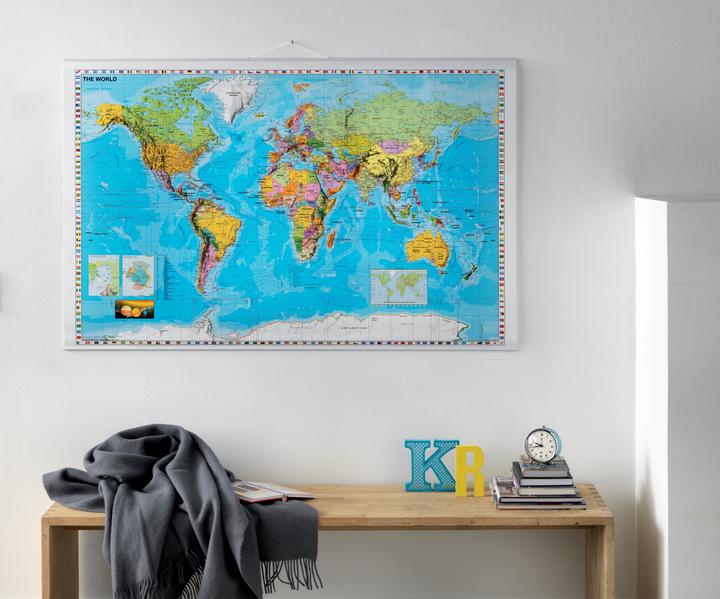 Produktbild Franken Kartentafel Welt laminiert