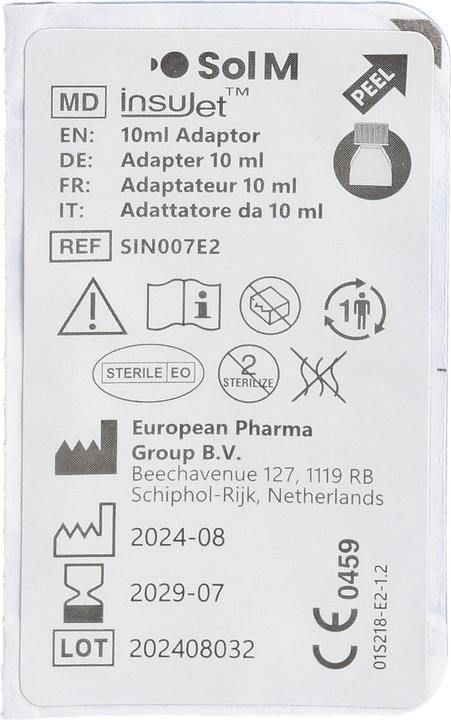 Image du produit Sol-m SOL M InsuJet Adapter 10ml 5 (Seringue d'insuline)