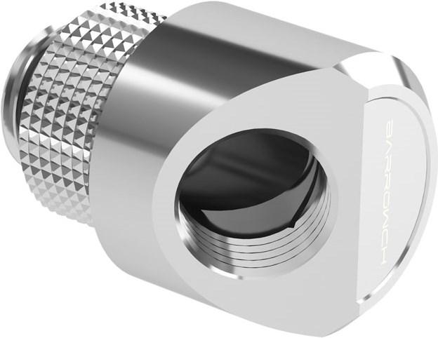 Produktbild Barrow Adapter 45 Grad G1/4 Zoll AG auf G1/4 Zoll IG - drehbar, silber