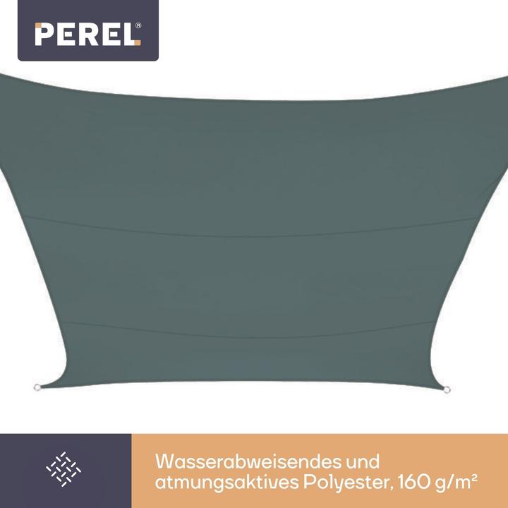 Produktbild Perel SONNENSEGEL - QUADRATISCH - 5 x 5 m - FARBE: GRÜNGRAU (5 x 5 m)