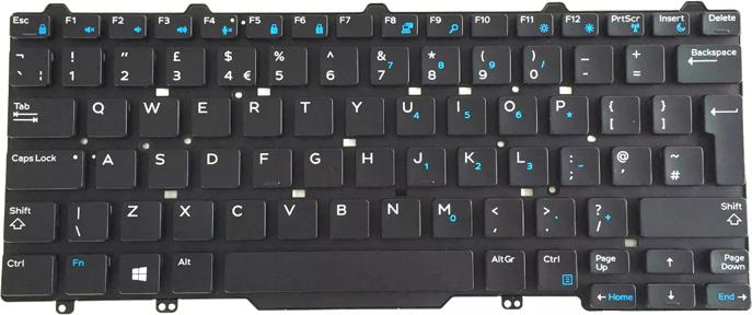 Produktbild Dell Keyboard E5470/E7450/E7470/E7480 NBL SP UK Non Backlit