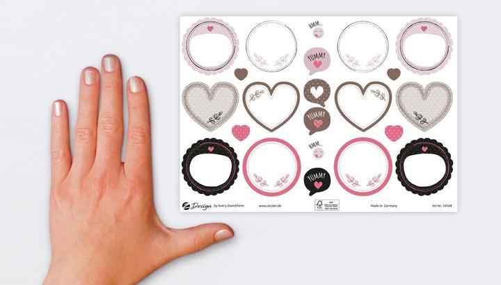 Actual product image Avery Motif Sticker A5 KITCHEN Labelling Labels