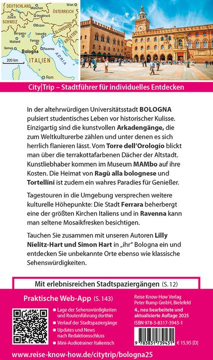 Produktbild CityTrip Bologna (Deutsch, Lilly Nielitz-Hart, Simon Hart, 2025)