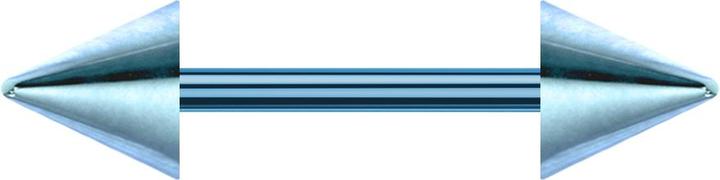 Produktbild Star Piercing Micro Barbell hellblau mit zwei Cones (ohne Messing, Titan G23)