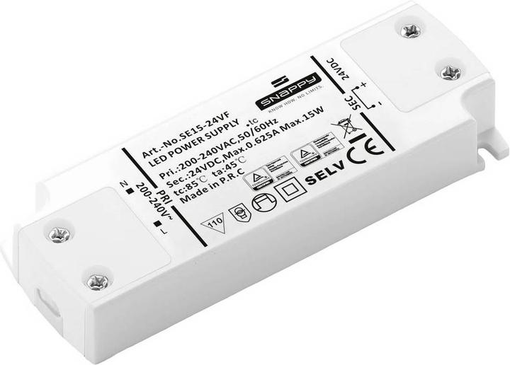 Image du produit Dehner Elektronik SE 15-24VF (24VDC) Transformateur LED, conducteur LED Tension constante 15