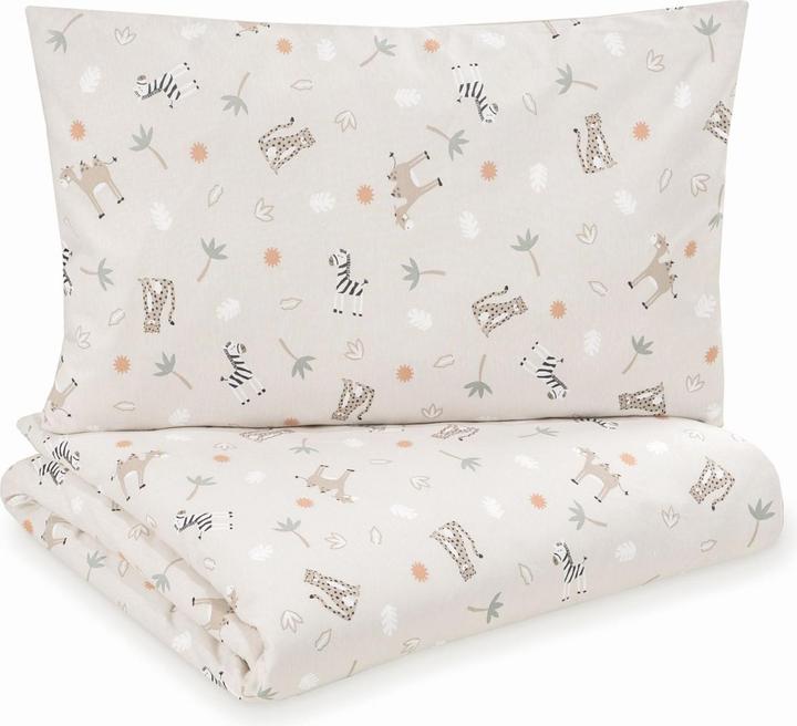 Produktbild Julius Zöllner Kinderbettwäsche Jersey Savanne Beige 100 x 135 + 40 x 60 cm