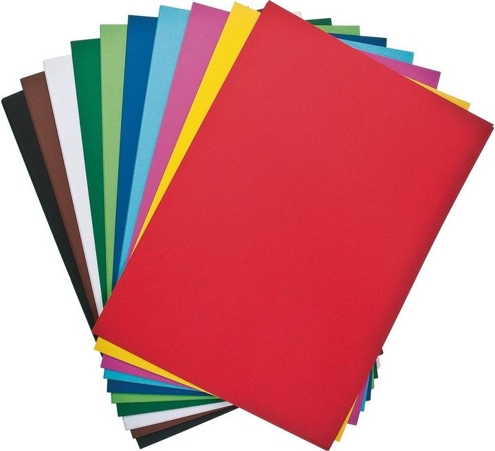 Folia Tonkarton, DIN A4, 160 g/qm, glatt, farbig sortiert (160 g/m², 500 x)