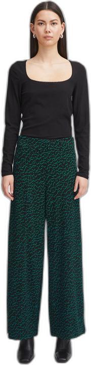 Actual product image Ichi 's trousers kate jacquard 7 (L)