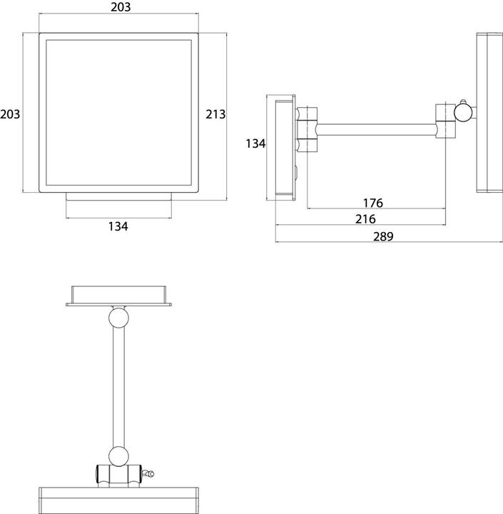 Produktbild Emco LED Kosmetikspiegel 3-fach chrom