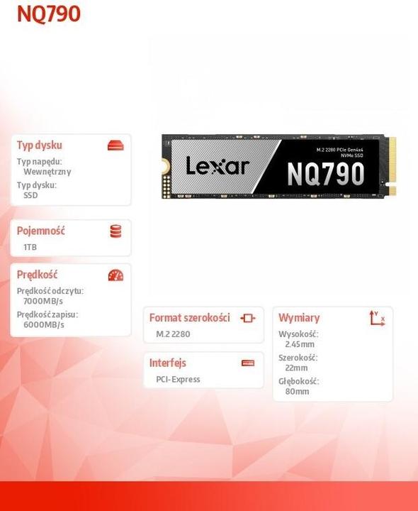 Produktbild Lexar NQ790 (1000 GB, M.2 2280)