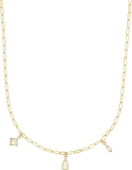 Amor Halsschmuck für Damen, 925 Sterling Silber, Glas (Silber 925)