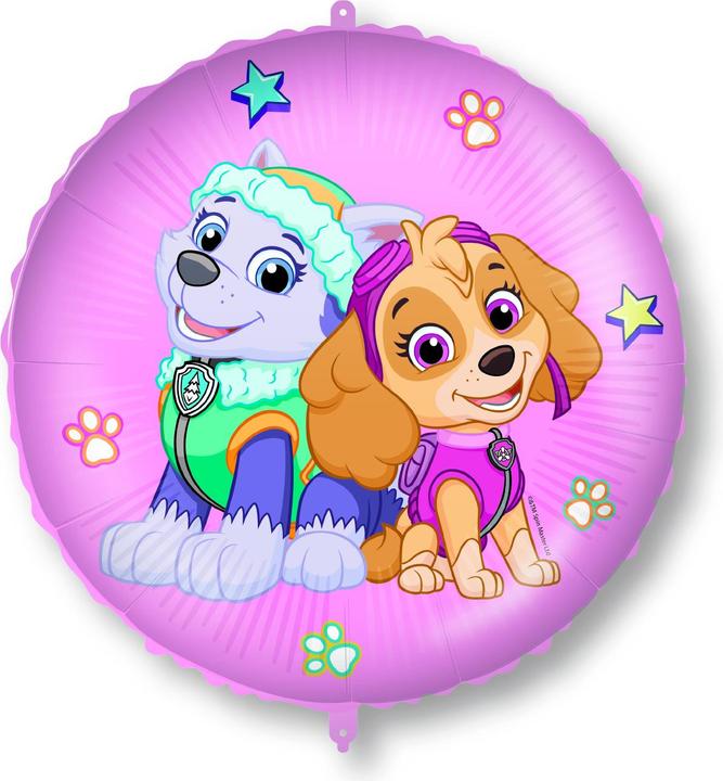 Magni Procos 92976 - Folienballon Paw Patrol Skye und Everest, Durchmesser circa 46 cm, Helium, Luft, Ball (1 x)