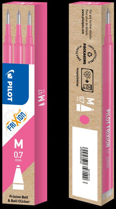 Image du produit Pilot FriXion Recharge Set à 3 (Recharger, Pink, 0.35 mm)
