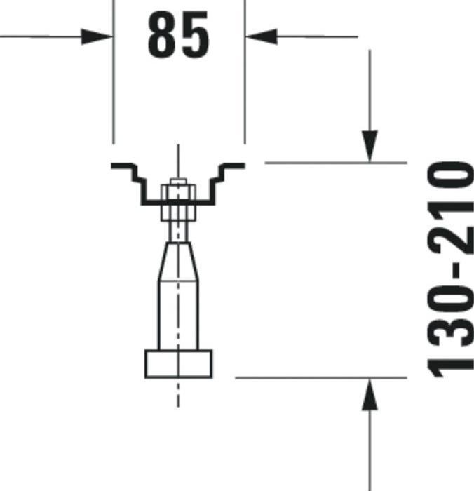 Produktbild Duravit Fussgestell 3 Stück (55 cm, 55 cm)