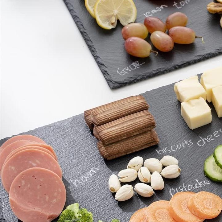 Produktbild Kesper 2 Stück Servierplatten, Buffetplatte aus Schiefer 20x20cm